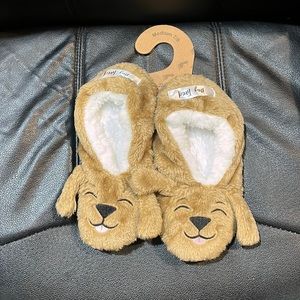 Faceplant Dreams Dog Tired Slippers Size Medium 7/8 NWT